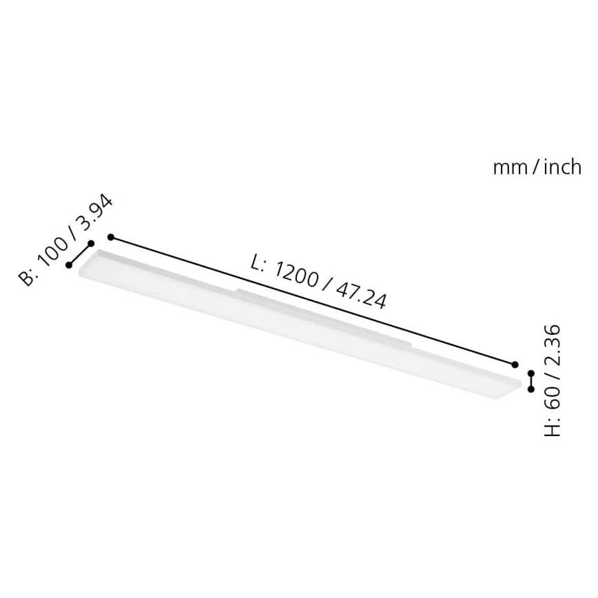 Eglo 32349 - Plafonieră LED RGBW dimabilă TURCONA-C LED/34W/230V 2700-6500K + telecomandă