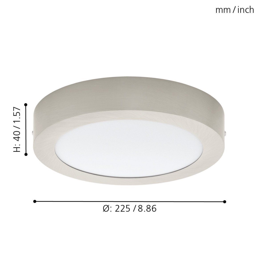 Eglo 32442 - Plafonieră LED FUEVA 1, 18 W, 230 V, diametru 22,5 cm