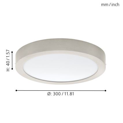 Eglo 32443 - Plafonieră LED FUEVA 1 LED/24W/230V diam. 30 cm