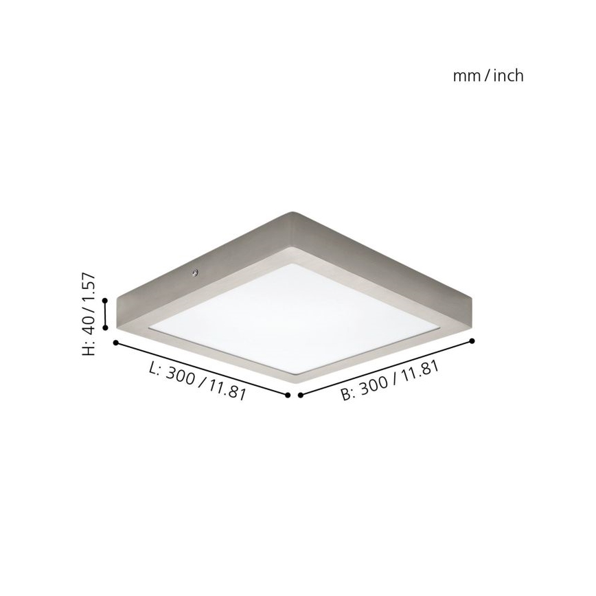 Eglo 32446 - Plafonieră LED FUEVA 1, 24 W, 230 V, 30 x 30 cm