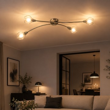 Eglo 32594 - Plafonieră ARNADO 4xG9/33W/230V crom mat