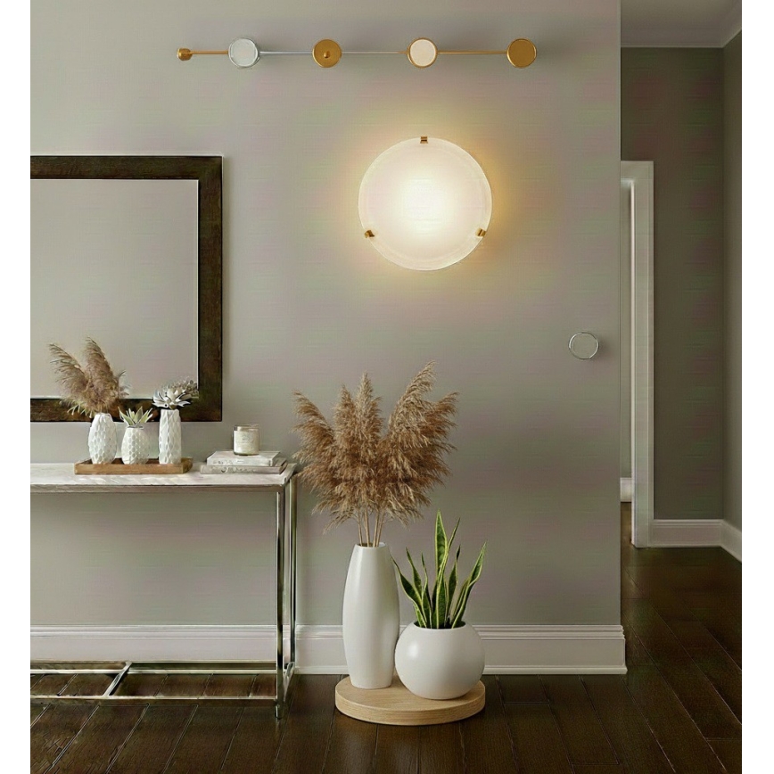 Eglo 32601 - Plafonieră LED SALOME, 11W, 230V, Ø 30 cm, auriu, sticlă alabastră