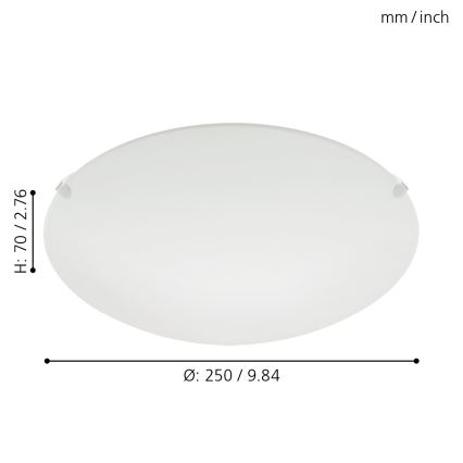 Eglo 32602 - Plafonieră LED MARS, 11W, 230V, diametru 25 cm