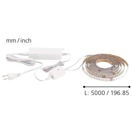 Eglo - Bandă LED RGB CCT 5m STRIPE-C LED/16W/230V