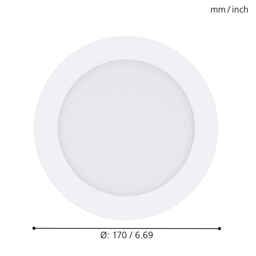 Eglo - Spot LED RGB încastrat, dimerizabil FUEVA-C LED/10,5W/230V Ø 17 cm