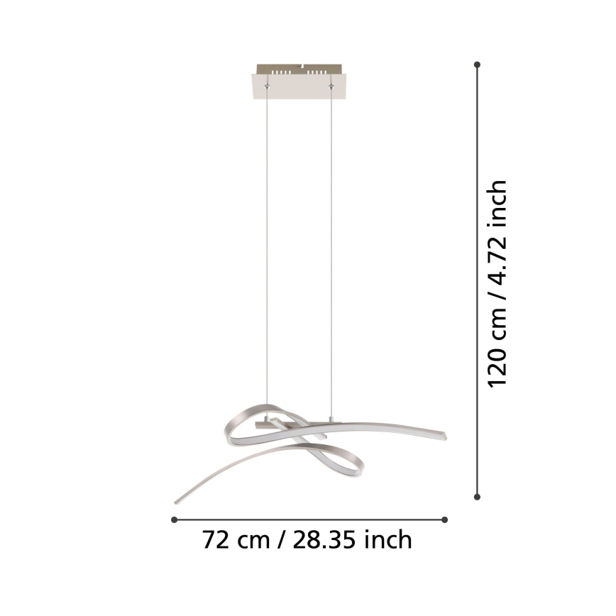 Eglo 32853 - Lustră LED suspendată pe cablu SYMPHONIE LED/18,9W/230V
