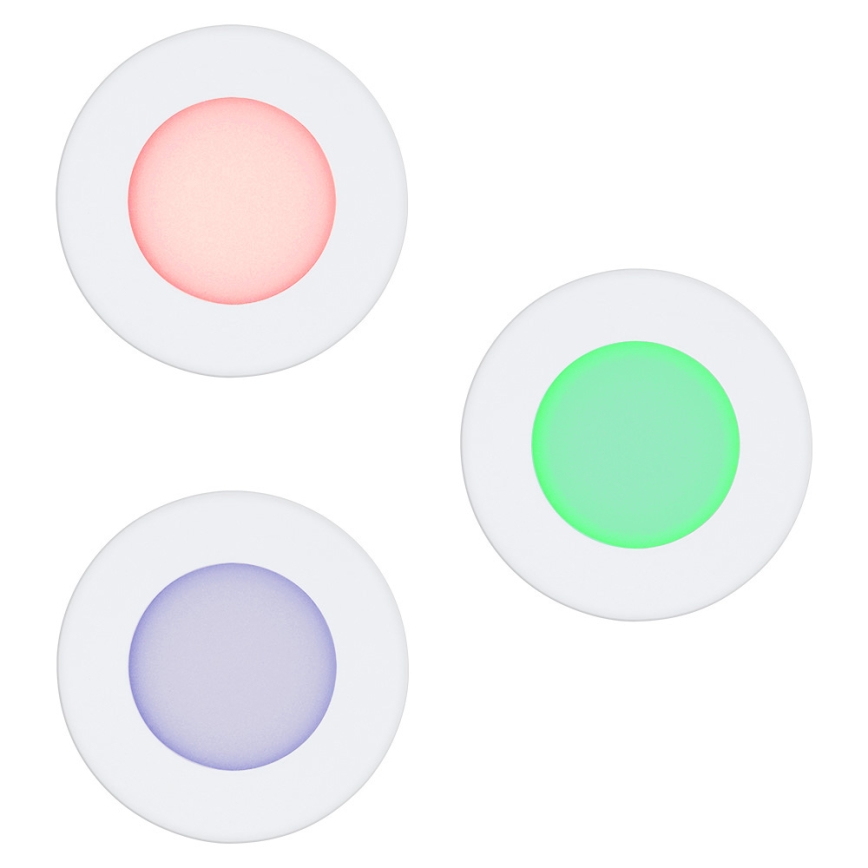 Eglo - Set 3x spoturi LED RGB reglabile, încastrate FUEVA-C LED/3W/230V pr. 8,5 cm