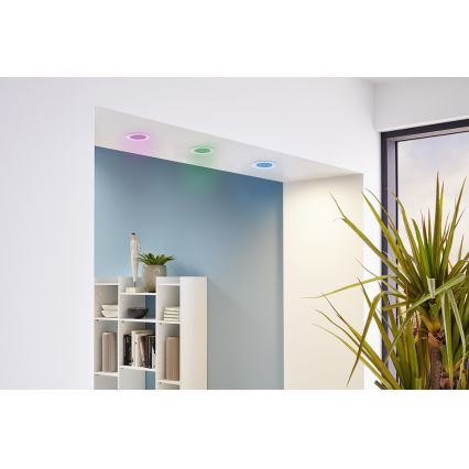 Eglo - Set 3x spot LED RGB dimabil pentru montaj încastrat FUEVA-C 1xLED/3W/230V Ø 8,5 cm
