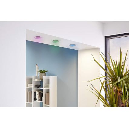 Eglo FUEVA-C - Set 3x spot încastrat LED RGB, reglabil, 3W, 230V, Ø 8,5 cm