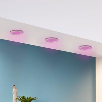Eglo FUEVA-C - Set 3x spot încastrat LED RGB, reglabil, 3W, 230V, Ø 8,5 cm