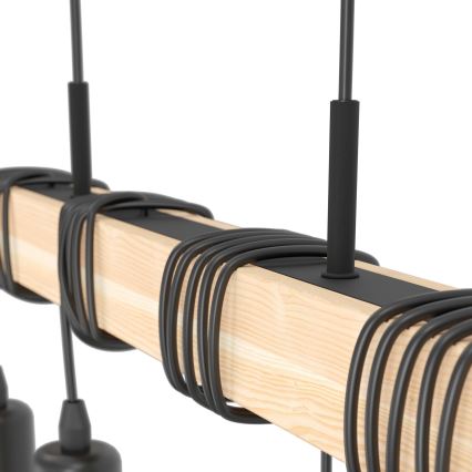 Eglo - Lustră pe cablu TOWNSHEND 4xE27/60W/230V