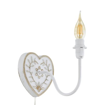 Eglo 33004 - Aplica de perete 1xE14/40W/230V albă/patină