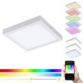 Eglo 33209 - Plafonieră LED RGBW dimabilă FUEVA-C LED/21W/230V 2700-6500K 30x30 cm alb