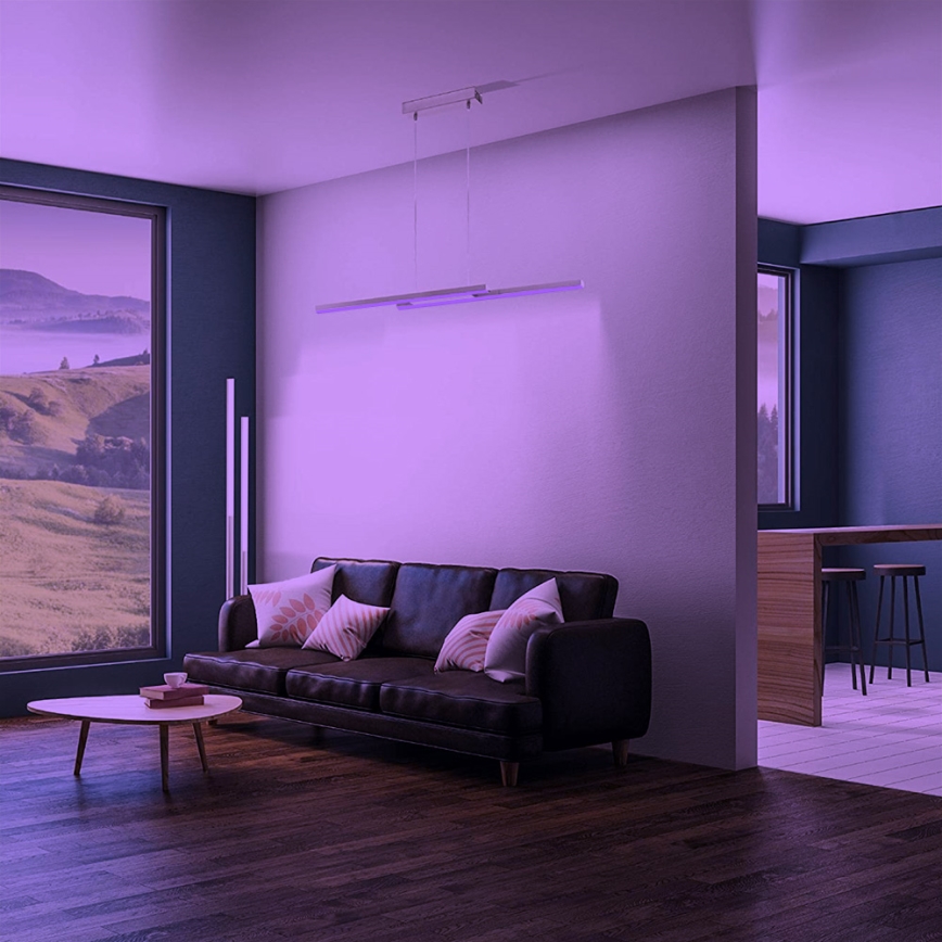 Eglo 33232 - Lustră dimerizabilă suspendată pe cablu LED RGBW FRAIOLI-C LED/34W/230V crom mat