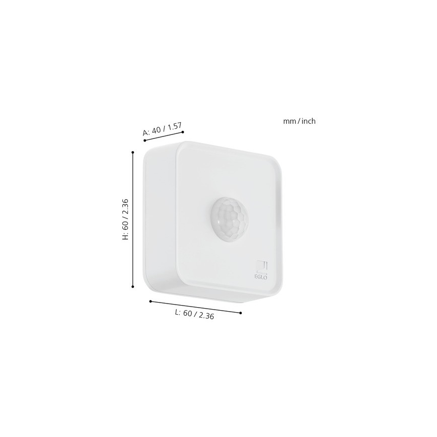 Eglo 33236 - Senzor exterior de mișcare și crepuscular CONNECT SENSOR, 3xAA, 12 m, alb, IP44