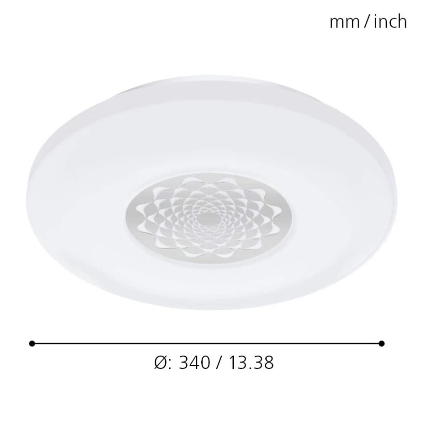 Eglo 33248 - Plafonieră LED RGBW dimerizabilă CAPASSO-C LED/17W/230V 2700-6500K Ø 34 cm