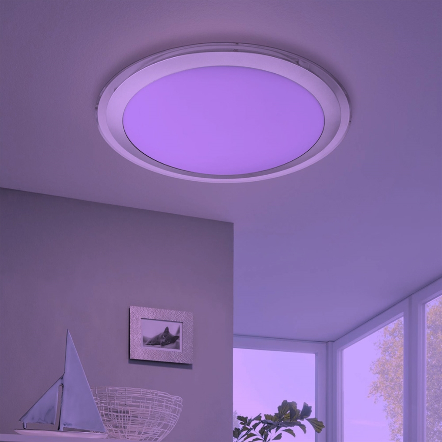 Eglo 33255 - Lampă de tavan LED RGBW dimabilă COMPETA-C LED/17W/230V 2700-6500K Ø 43 cm