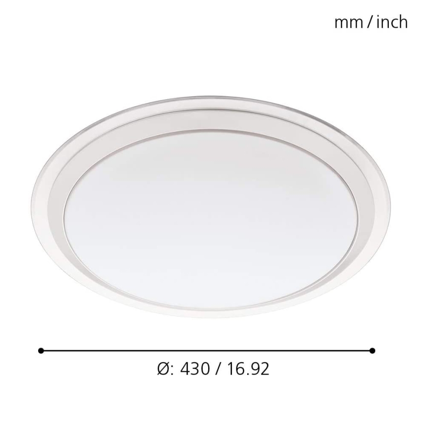 Eglo 33255 - Lampă de tavan LED RGBW dimabilă COMPETA-C LED/17W/230V 2700-6500K Ø 43 cm
