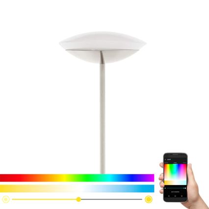 Eglo 33325 - Lampă de podea LED RGBW reglabilă FRATTINA-C LED/18W/230V crom mat