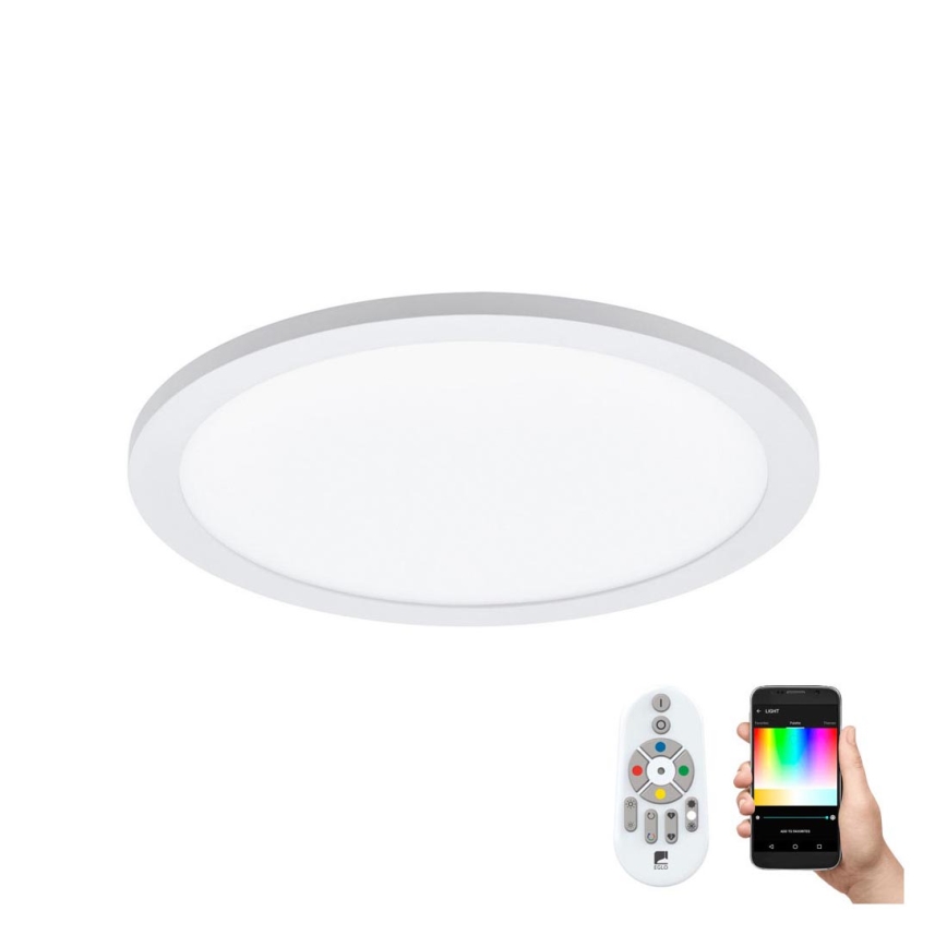 Eglo 33341 - Plafonieră LED RGBW dimabilă SARSINA-C LED/16W/230V 2700-6500K Ø 30 cm + telecomandă