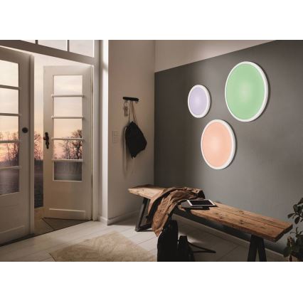 Eglo 33341 - Plafonieră LED RGBW dimabilă SARSINA-C LED/16W/230V 2700-6500K Ø 30 cm + telecomandă