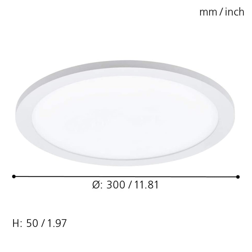 Eglo 33341 - Plafonieră LED RGBW dimabilă SARSINA-C LED/16W/230V 2700-6500K Ø 30 cm + telecomandă