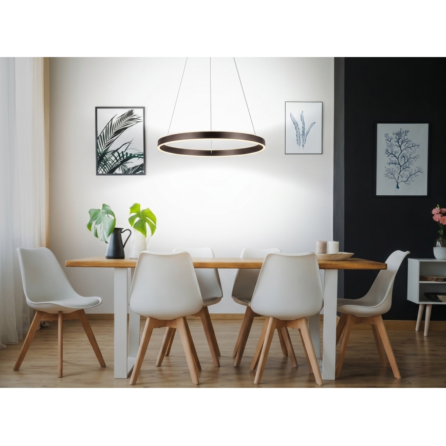 Eglo 33483 - Pendul LED suspendat pe cablu ALCAZABA 2xLED/18W/230V 3000K Ø55 cm, bronz
