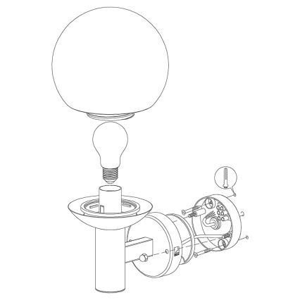 Eglo 33564 - Aplică de perete pentru exterior NISIA-C LED/9W/230V IP44