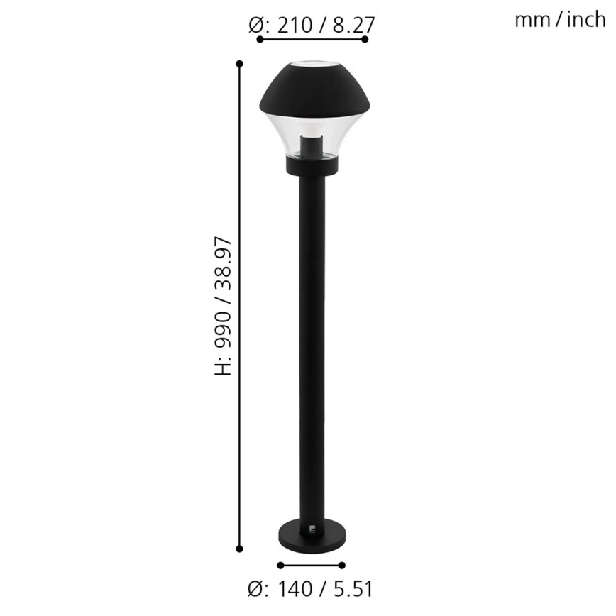 Eglo 33568 - Lampă de exterior LED dimabilă VERLUCCA-C 1xE27/9W/230V IP44