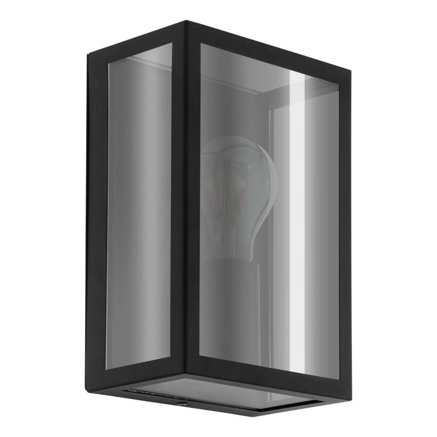 Eglo - Aplică de perete pentru exterior 1xE27/60W/230V IP44 negru/fumuriu