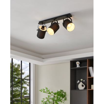 Eglo 33647 - Plafonieră cu spoturi VILLABATE, 3 x E27 / 10W / 230V
