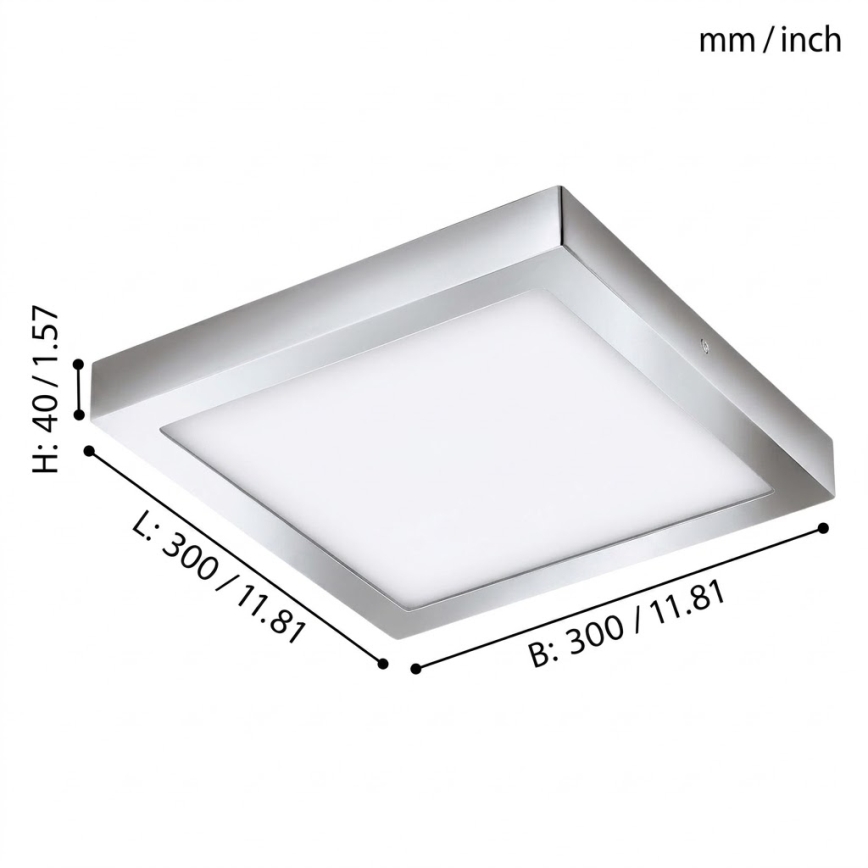 Eglo 33668-LED RGBW Corp de iluminat dimabil pentru baie FUEVA-C 21W/230V 2700-6500K 30x30cm IP44