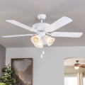 Eglo 35076 - Ventilator de tavan LAS PALMAS 3xE27/40W/230V alb