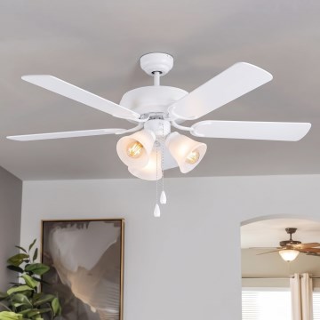 Eglo 35076 - Ventilator de tavan LAS PALMAS 3xE27/40W/230V alb