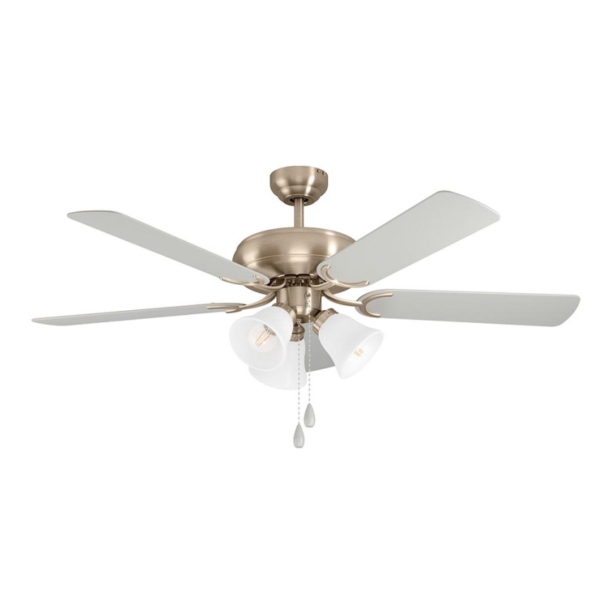 Eglo 35077 - Ventilator de tavan LAS PALMAS 3xE27/40W/230V crom mat/gri