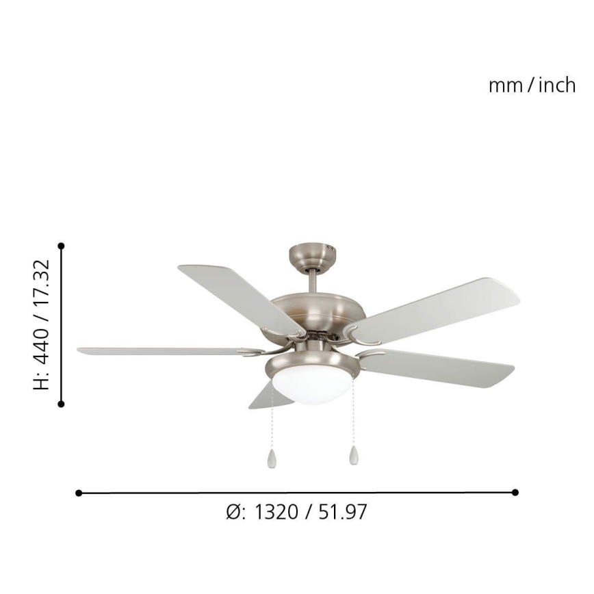 Eglo 35078 - Ventilator de tavan BALLINA 2xE27/40W/230V