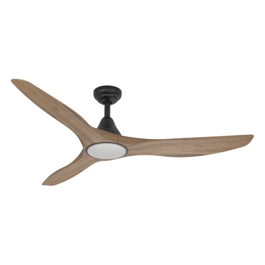 Eglo - Ventilator de tavan cu LED, 19W, 230V, 3000/4000/5000K, diametru 132 cm, maro, cu telecomandă