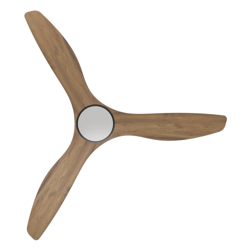 Eglo - Ventilator de tavan cu LED, 19W, 230V, 3000/4000/5000K, diametru 132 cm, maro, cu telecomandă
