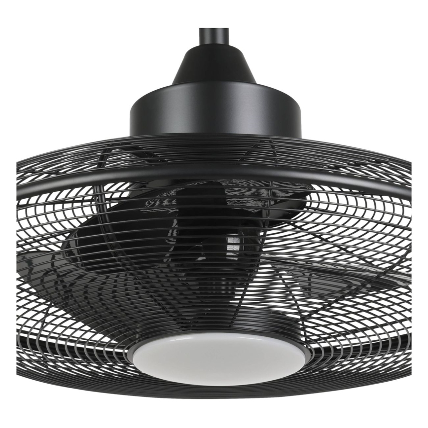 Eglo - Ventilator de tavan cu LED, 15 W, 230 V, 3000/4000/5000 K, diametru 53 cm, negru + telecomandă