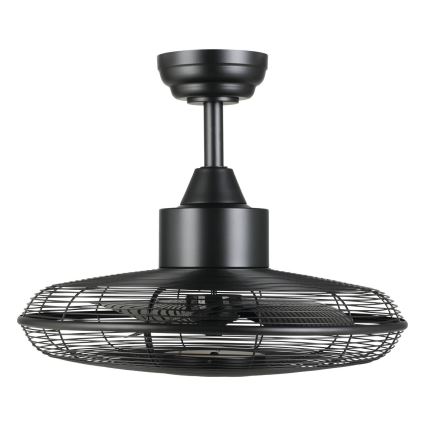 Eglo - Ventilator de tavan cu LED, 15 W, 230 V, 3000/4000/5000 K, diametru 53 cm, negru + telecomandă