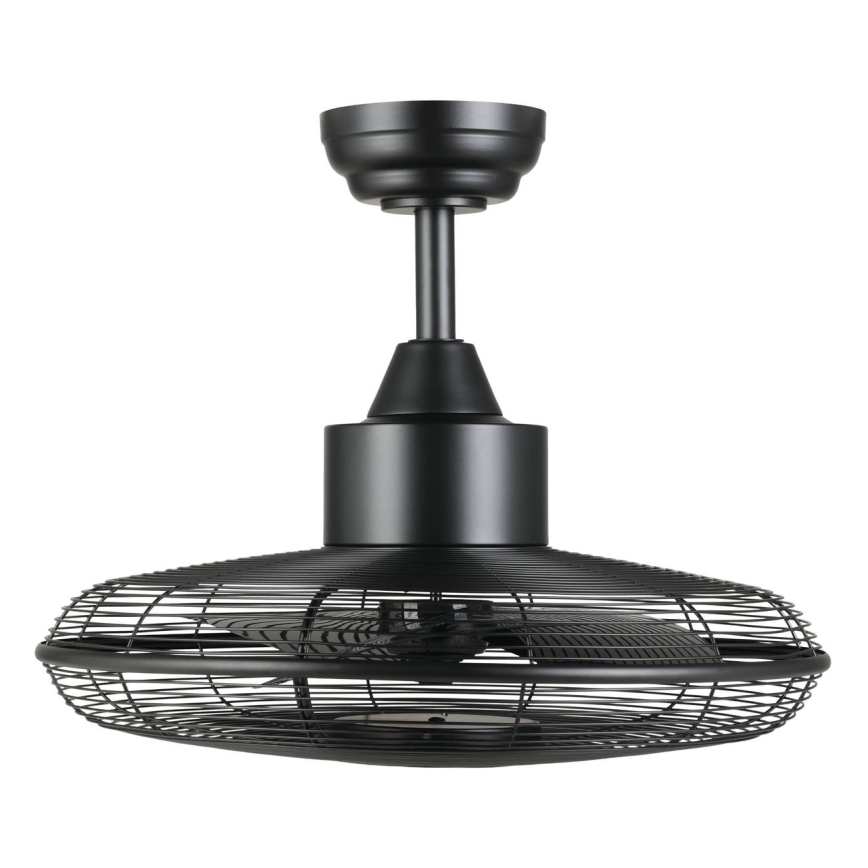 Eglo - Ventilator de tavan cu LED, 15 W, 230 V, 3000/4000/5000 K, diametru 53 cm, negru + telecomandă