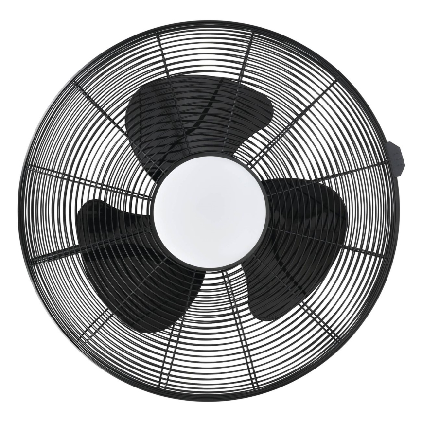 Ventilator de tavan LED Eglo, 15 W/230 V, Ø 53 cm, negru, cu telecomandă