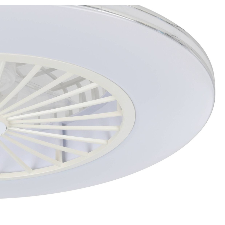 Eglo - Ventilator de tavan LED dimabil, 3 x LED, 12,6 W, 230 V, Ø 55 cm, alb + telecomandă