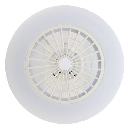 Eglo - Ventilator de tavan LED dimabil, 3 x LED, 12,6 W, 230 V, Ø 55 cm, alb + telecomandă