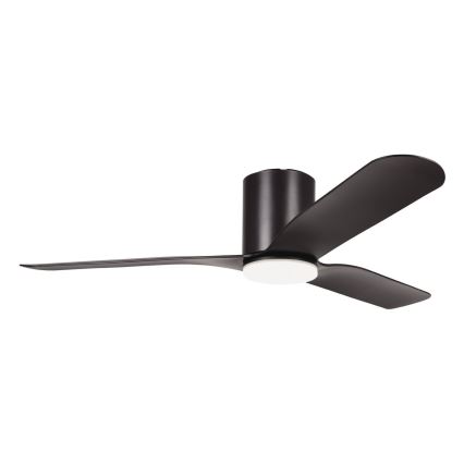 Eglo - Ventilator de tavan LED, cu intensitate reglabilă, 17 W, 230 V, Ø 132 cm, negru, cu telecomandă