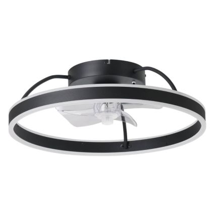 Eglo - Ventilator de tavan LED RGBW, dimabil, 36W, 230V, 3000-6500K, negru, cu telecomandă