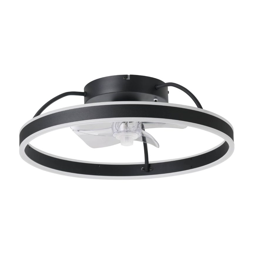 Eglo - Ventilator de tavan LED RGBW, dimabil, 36W, 230V, 3000-6500K, negru, cu telecomandă