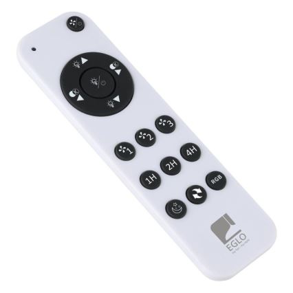 Eglo - Ventilator de tavan LED RGBW, dimabil, 36W, 230V, 3000-6500K, negru, cu telecomandă