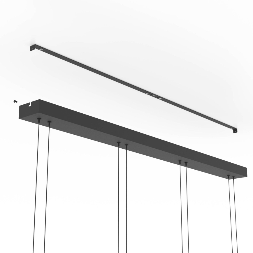 Eglo - Lustră LED reglabilă suspendată pe cablu 4xLED/5,8W/230V negru/fumuriu