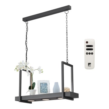 Eglo 39299 CALAMONA - Lustra LED RGBW reglabilă pe lanț cu poliță, 3xLED/6W/230V + telecomandă